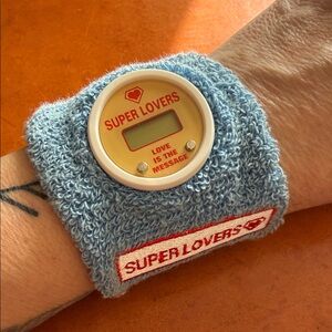 Vintage 90s Super lovers  Blue Wearable Electronic Watch